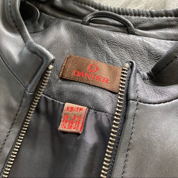 Danier Lamb Leather Bomber Jacket - Picture 3 of 6